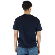 Navy blue short-sleeved cotton t-shirt with crew neck and print from North Sails men’s collection