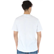 White cotton North Sails men t-shirt with classic crew neck and short sleeves made of 100 percent cotton