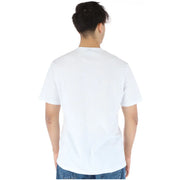 White cotton North Sails men t-shirt with classic crew neck and short sleeves made of 100 percent cotton