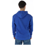 North sails men’s royal blue hooded sweatshirt in cotton blend with long sleeves and relaxed fit displayed from the back