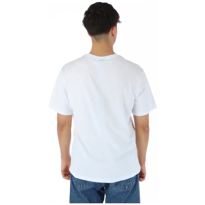 North sails men’s white cotton t-shirt with a simple crew neck and short sleeves for spring summer wear