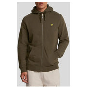 Olive green zip-up hoodie from Lyle & Scott Men’s Black Hooded Sweatshirt collection