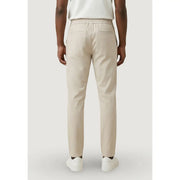 Beige slim-fit trousers with elastic waistband and two back pockets shown from the back by Only & Sons Men Trousers