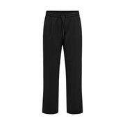 Only and Sons men black wide-leg trousers with drawstring waistband made from viscose blend fabric