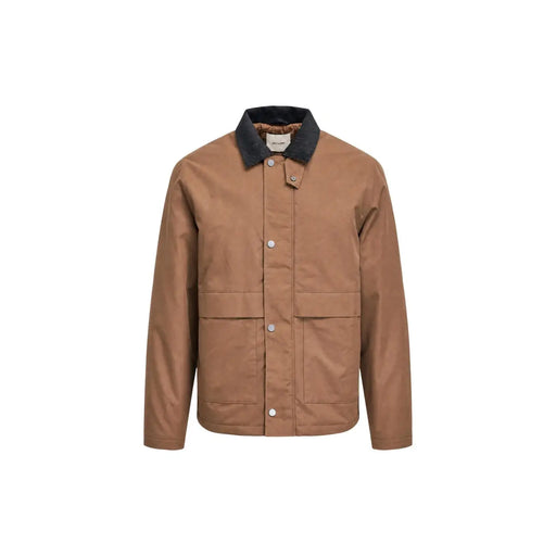 Veste en toile beige avec col noir et boutons argentés par Only blazer rembourré marron en polyester pour homme et fils