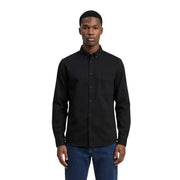 Only & Sons men shirt black button-down with chest pocket and long sleeves for formal and casual wear