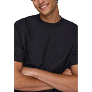 Only & Sons men t-shirt in black short-sleeved crew neck design made from comfortable fabric for casual wear
