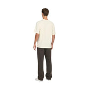 Cremefarbenes, kurzärmeliges Baumwollhemd t-shirt mit Rundhalsausschnitt von only & sons für Männer