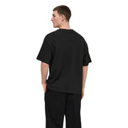 Schwarzes, übergroßes Kurzarmhemd t-shirt mit lockerer Passform und dezenten Nahtdetails von Only & Sons Männer t-shirt