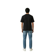 Only and sons men t-shirt black short-sleeved crew neck made from soft cotton for casual wear
