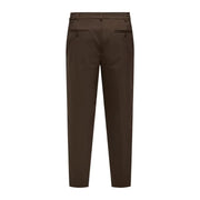 Only & Söhne Herren-Sneaker aus braunem Polyester-Mischgewebe mit elegantem, geradem Bein und dezenten Ziernähten.