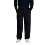 Pantalon noir plissé tailleur en tissu lisse par Only & Sons pour hommes