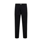 Black cotton joggers with drawstring waistband and tapered legs from Only & Sons men trousers collection