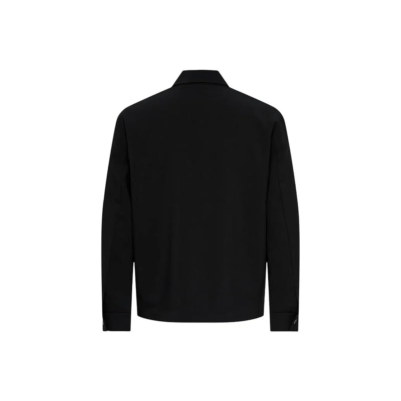 Only and Sons mens black polyester regular fit blazer with classic collar and subtle seam detailing on the front side