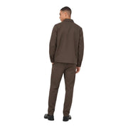Only and sons mens brown two-piece suit with tailored jacket and matching trousers in regular fit