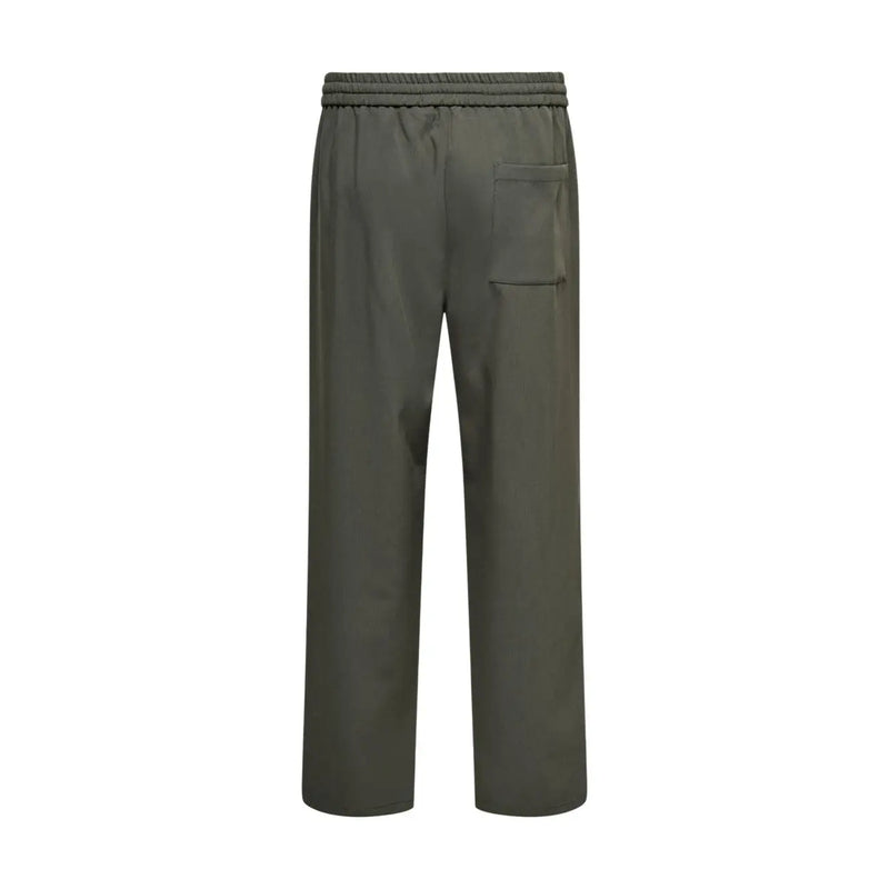 Only and Sons Herrenhose aus olivgrünem Polyester mit lockerem Schnitt, weitem Bein, elastischem Bund und einer Seitentasche