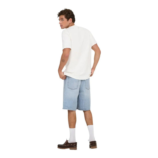 Only Sons shorts Fade for men in light blue denim with rolled hem detail, worn by model