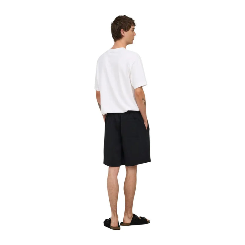 Only & Sons Short Onswill pour homme, noir, coupe droite, design minimaliste, vue de face