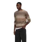 Only Pullover von onsmrk Gradient für Damen in Braun mit Farbverlauf, geripptem Halsausschnitt und Bündchen, Vorderansicht