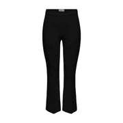 Only women black kick flare trousers astrid life hw with smooth form-fitting fabric and tapered legs