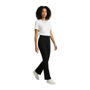 Black high-waisted flared trousers from Only Women featuring a sleek, form-fitting design for stylish wear