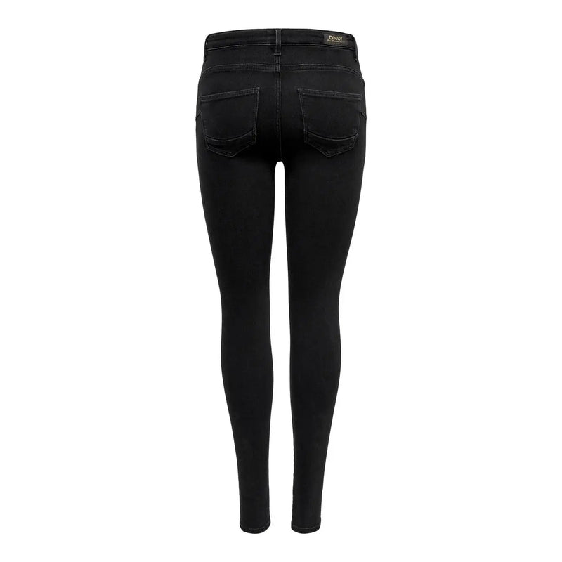 Only Schwarze Skinny-Jeans aus Bio-Baumwolle für Damen mit elegantem, figurbetontem Design und dezenten Ziernähten