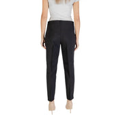 Only women black polyester tailored trousers with sleek straight-leg cut and subtle front pleats fall winter edition