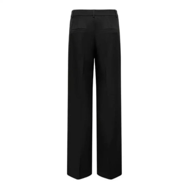 Only Women black wide-leg spring summer trousers with tailored fit