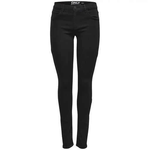 Only Jean skinny noir stretch pour femme, coupe ajustée et élégante, confectionné en tissu mélangé de viscose.
