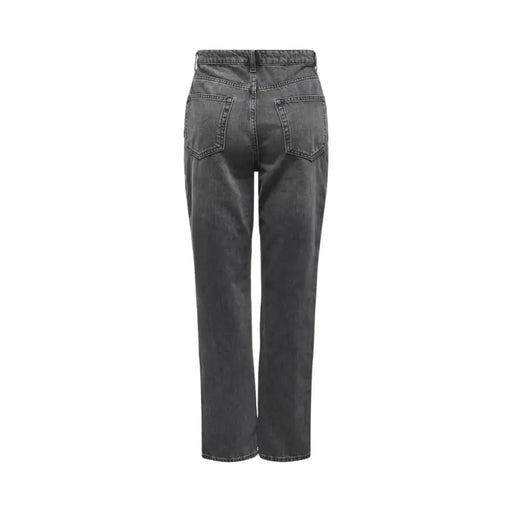 Only Women grey cotton straight-leg jeans with classic back pockets