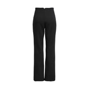 Black high-waisted straight-leg trousers in viscose blend with a sleek tailored fit for spring summer by only women