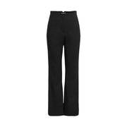 Black high-waisted wide-leg tailored trousers for women made from viscose blend for spring summer use