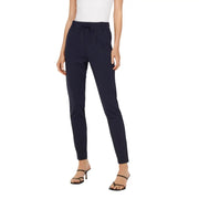 Navy blue high-waisted tapered trousers with drawstring waistband in viscose blend for fall winter by Only Women