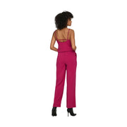 Fuchsia viscose sleeveless jumpsuit with thin straps and back cutout from only women trousers madeli oaklyn long collection