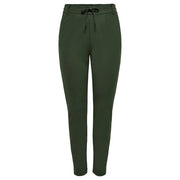 Only women dark green high-waisted viscose blend trousers with drawstring waistband size s plain laces