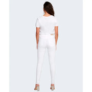 White high-waisted skinny jeans in cotton stretch with a slim fit from Only women trousers collection
