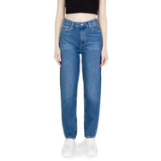 High-waisted blue straight leg jeans from Calvin Klein Jeans for women