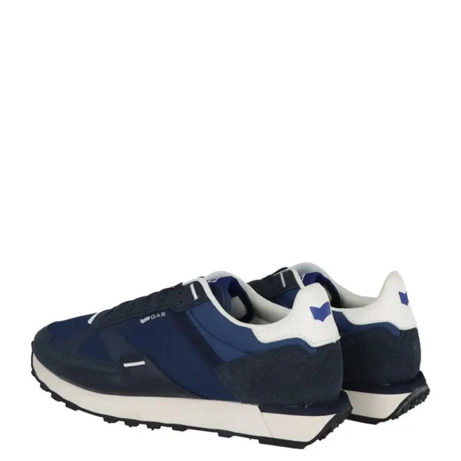 Gas Gas Men Sneakers in blue and white displayed elegantly.