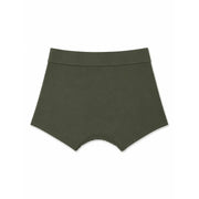 Slip homme Palm Angels en coton vert olive, tissu lisse sans coutures et ceinture avant plate extensible