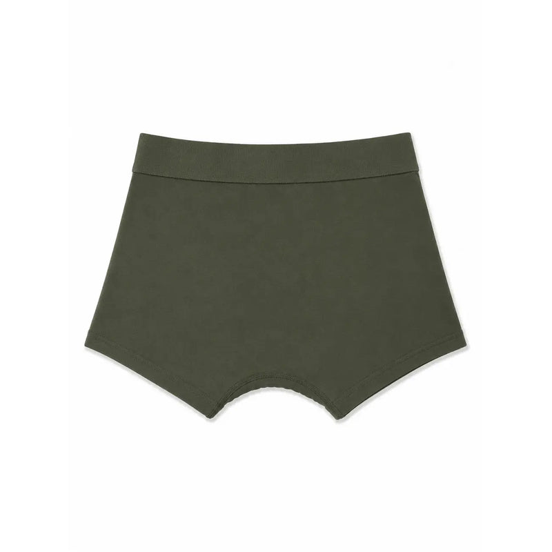Slip homme Palm Angels en coton vert olive, tissu lisse sans coutures et ceinture avant plate extensible