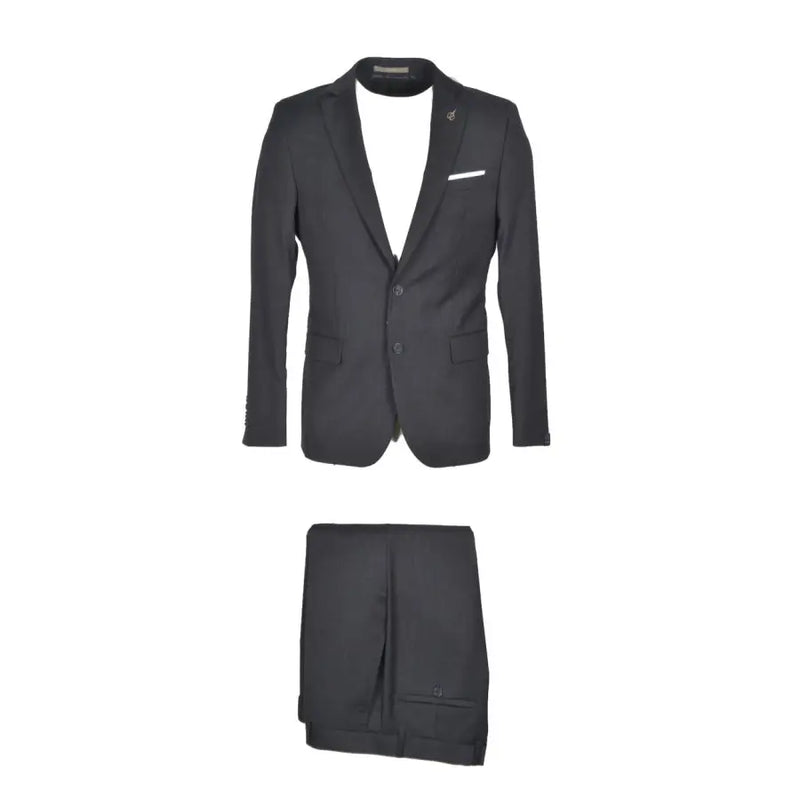 Men’s dark grey two-piece suit from Paoloni Grey Fleece Wool Fall Winter collection