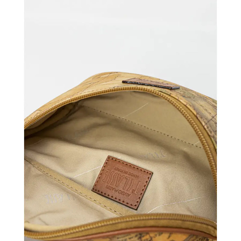 Interior view of the World Map Patterned Handbag Accessories showcasing detailed design