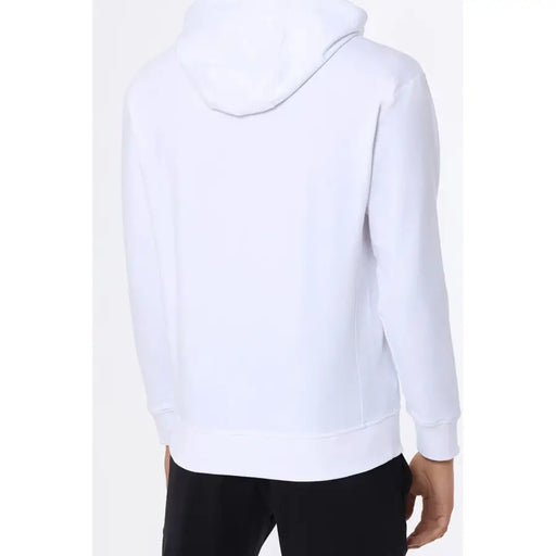 Paul&shark men sweatshirt white hooded with soft smooth fabric and clean lines for casual comfort