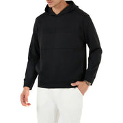 Paul&shark Schwarzer Herren-Kapuzenpullover mit Ton-in-Ton gehaltenem Davidoff-Logo auf der Brust für die Freizeit.