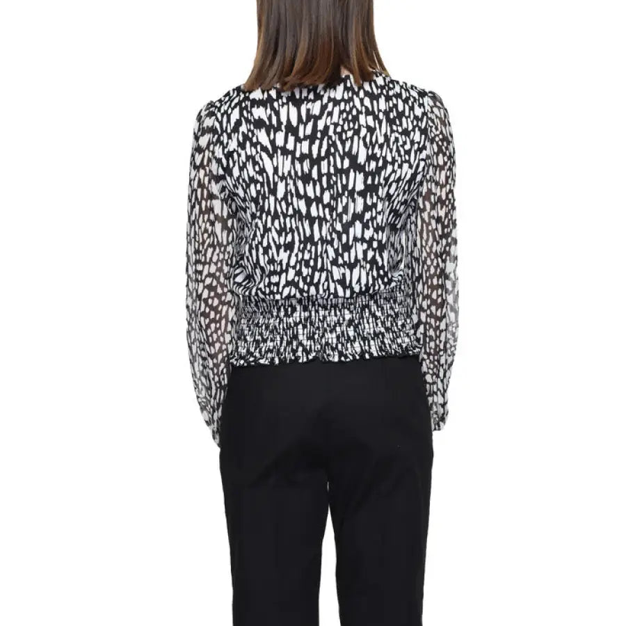 Morgan De Toi women’s shirt in urban style black and white animal print blouse