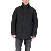 Men’s black puffer jacket with high collar and concealed zipper for Peuterey Men Fall Winter collection