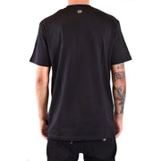 Black short-sleeved t-shirt by Philipp Plein with a subtle logo at the neckline for men