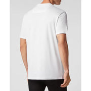 Philipp Plein Men t-shirt Weißes, kurzärmeliges Baumwoll-Freizeitshirt mit Rundhalsausschnitt, Vorderansicht