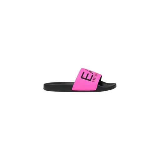Pinkfarbene und schwarze Pantoletten aus der Kollektion EA7 Damen-Slipper in Weiß für Frühling/Sommer