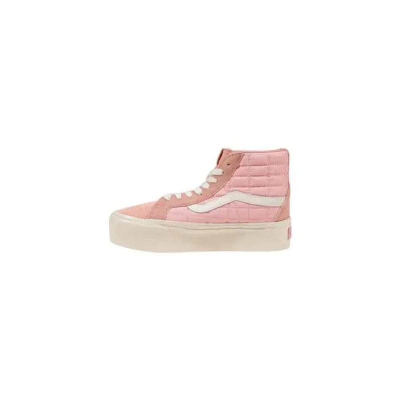 Pink high-top platform sneaker from Vans Women Sneakers in leather with laces